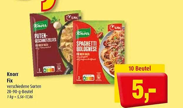 Knorr Fix verschiedene Sorten 28-90-g-Beutel