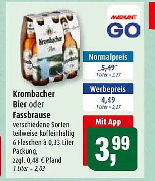 Krombacher Bier oder Fassbrause