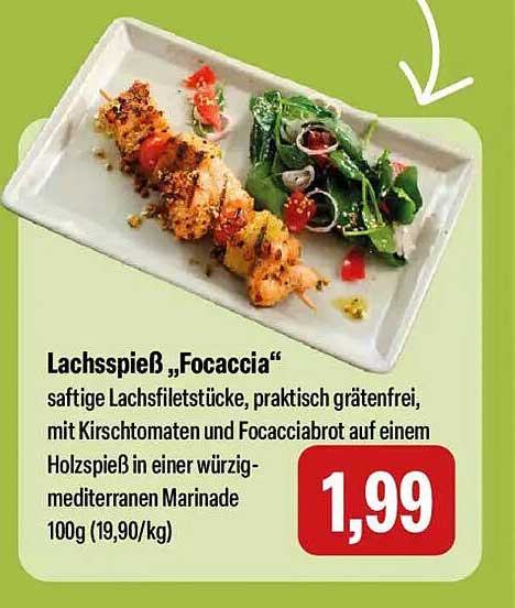 Lachsspieß „Focaccia“