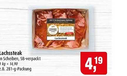 Lachssteak in Scheiben, SB-verpackt