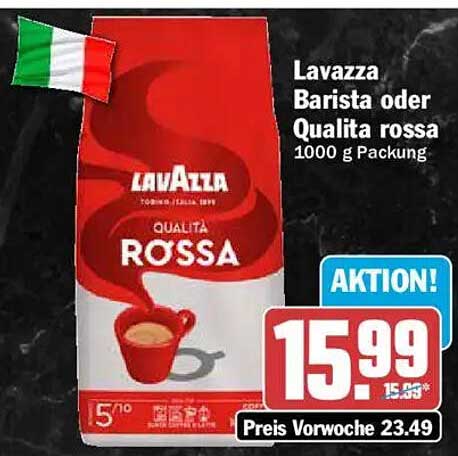 Lavazza Barista oder Qualita rossa 1000 g Packung