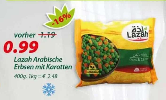 Lazah Arabische Erbsen mit Karotten