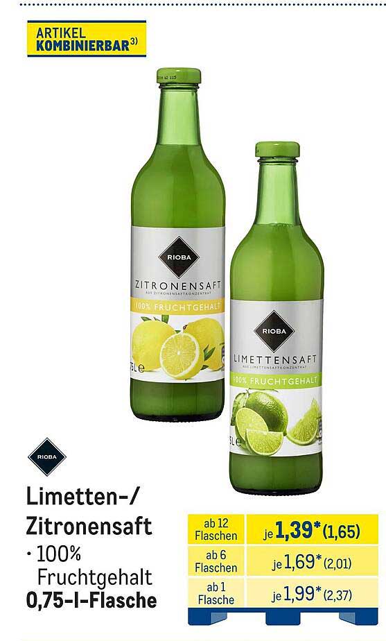 Limetten-/ Zitronensaft