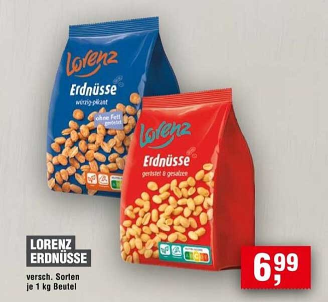LORENZ ERDNÜSSE versch. Sorten je 1 kg Beutel