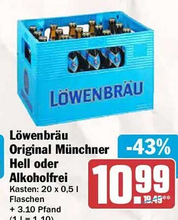 Löwenbräu Original Münchner Hell oder Alkoholfrei