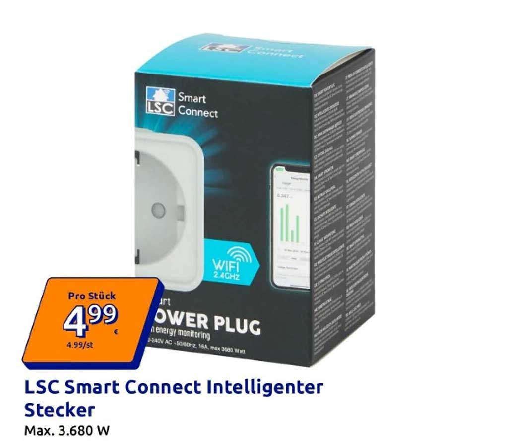 LSC Smart Connect Intelligenter Stecker Max. 3.680 W