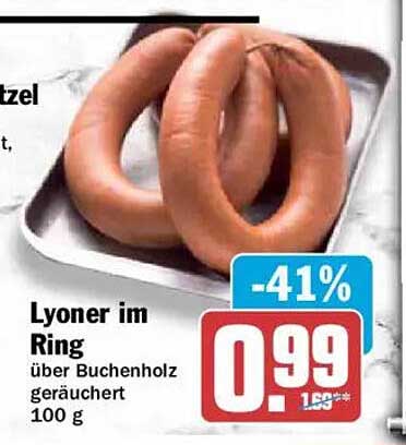 Lyoner im Ring über Buchenholz geräuchert 100 g