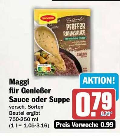Maggi für Genießer Sauce oder Suppe versch. Sorten