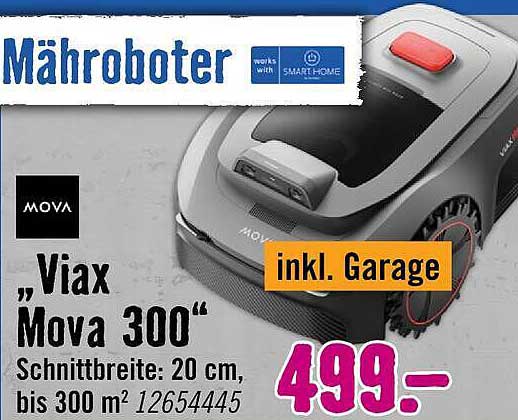 Mähroboter Viax „Mova 300“ inkl. Garage