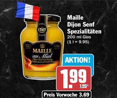 Maille Dijon Senf Spezialitäten 200 ml Glas