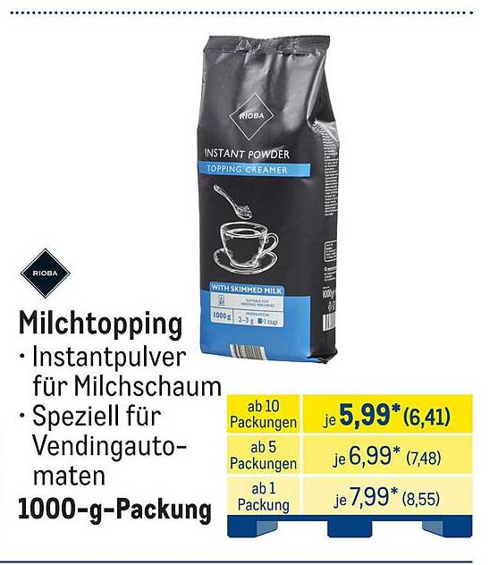 Milchtopping