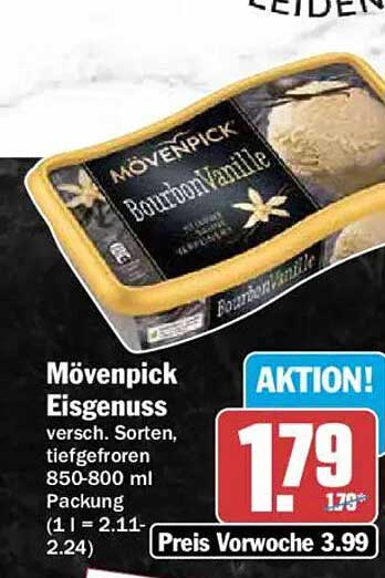 Mövenpick Eisgenuss versch. Sorten, tiefgefroren 850-800 ml Packung