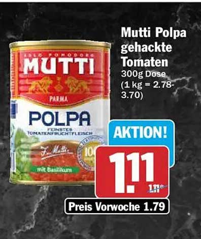 Mutti Polpa gehackte Tomaten 300g Dose