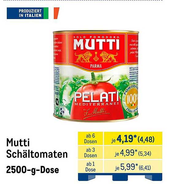 Mutti Schältomaten 2500-g-Dose