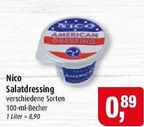 Nico Salatdressing verschiedene Sorten 100-ml-Becher