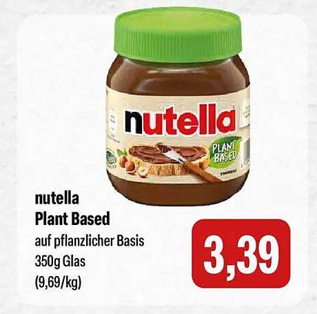 nutella Plant Based auf pflanzlicher Basis 350g Glas (9,69/kg)