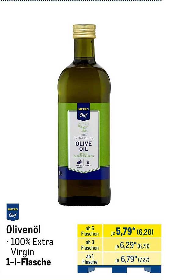 Olivenöl • 100% Extra Virgin 1-l-Flasche