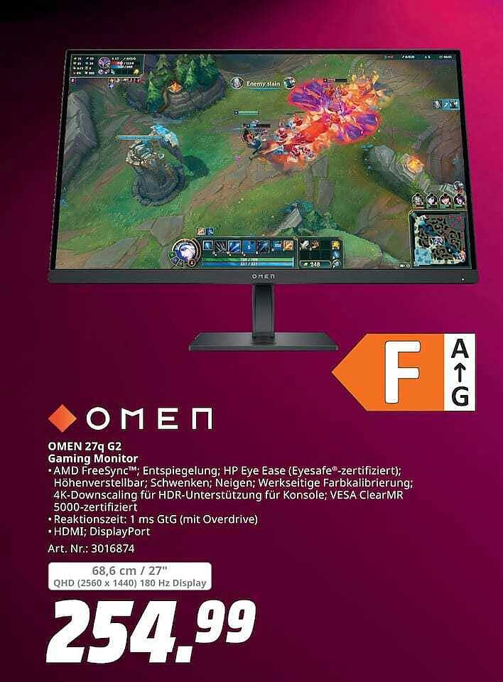 OMEN 27q G2 Gaming Monitor