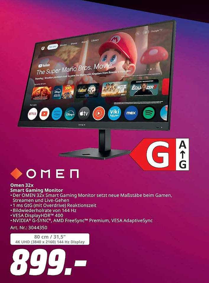 Omen 32x Smart Gaming Monitor