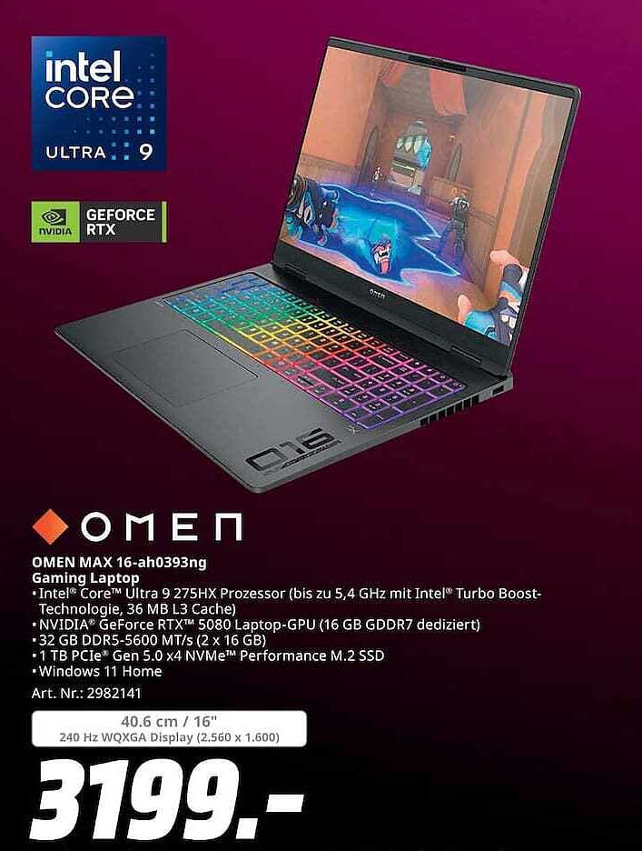 OMEN MAX 16-ah0393ng Gaming Laptop