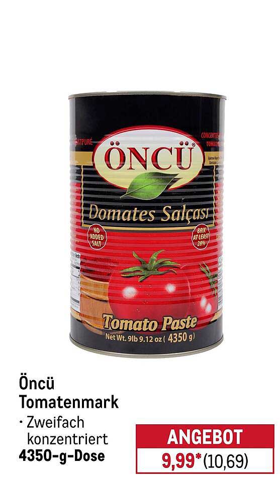 Öncü Tomatenmark • Zweifach konzentriert 4350-g-Dose