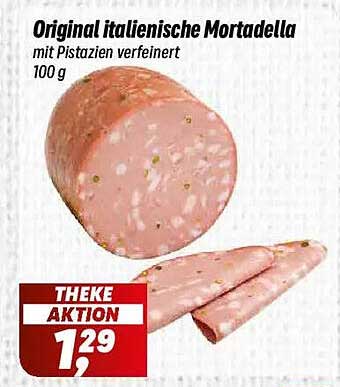 Original italienische Mortadella mit Pistazien verfeinert 100 g