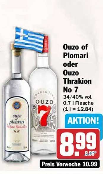 Ouzo of Plomari oder Ouzo Thrakion No 7