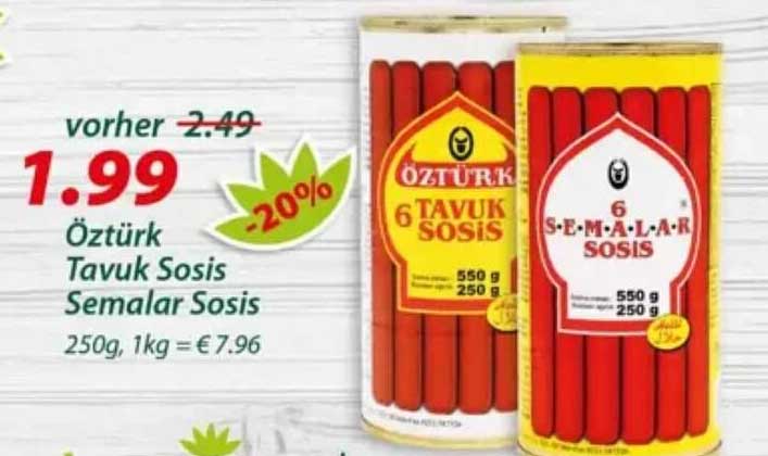 Öztürk Tavuk Sosis Semalar Sosis