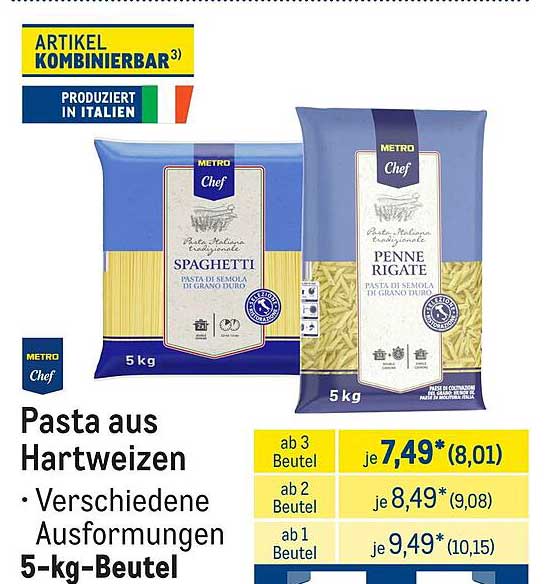 Pasta aus Hartweizen