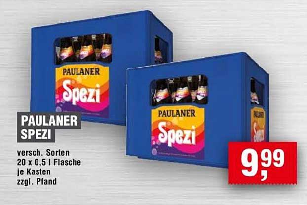 PAULANER SPEZI versch. Sorten 20 x 0,5 l Flasche je Kasten zzgl. Pfand
