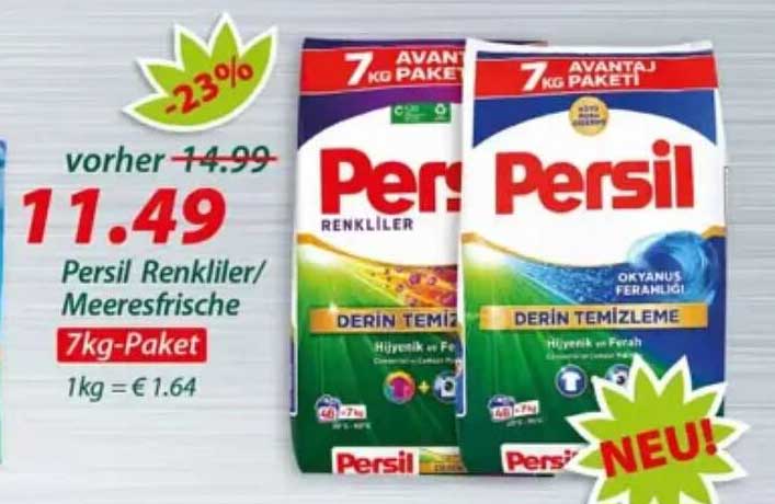 Persil Renkliyer/ Meeresfrische 7kg-Paket