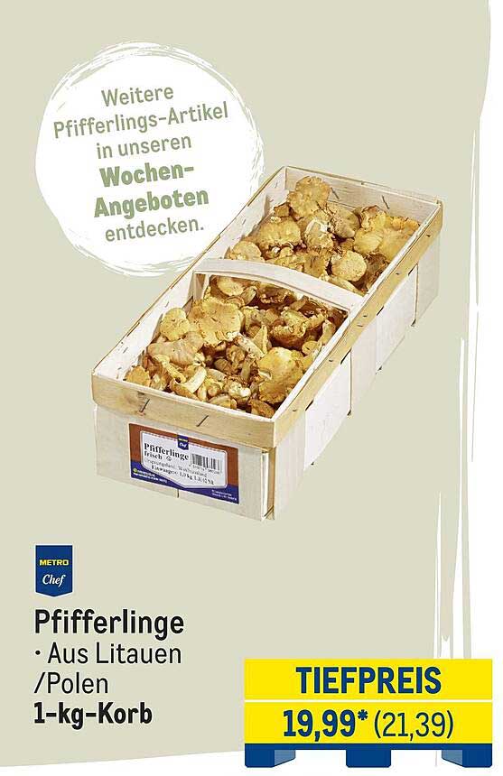 Pfifferlinge • Aus Litauen /Polen 1-kg-Korb