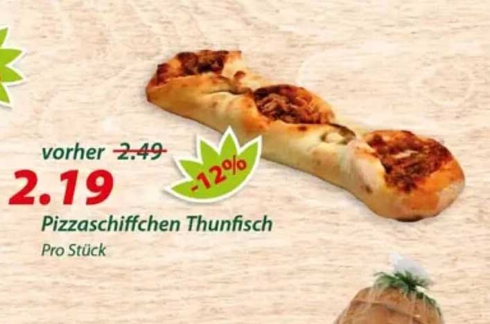 Pizzaschiffchen Thunfisch