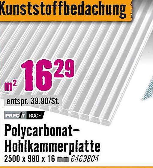 Polycarbonat-Hohlkammerplatte