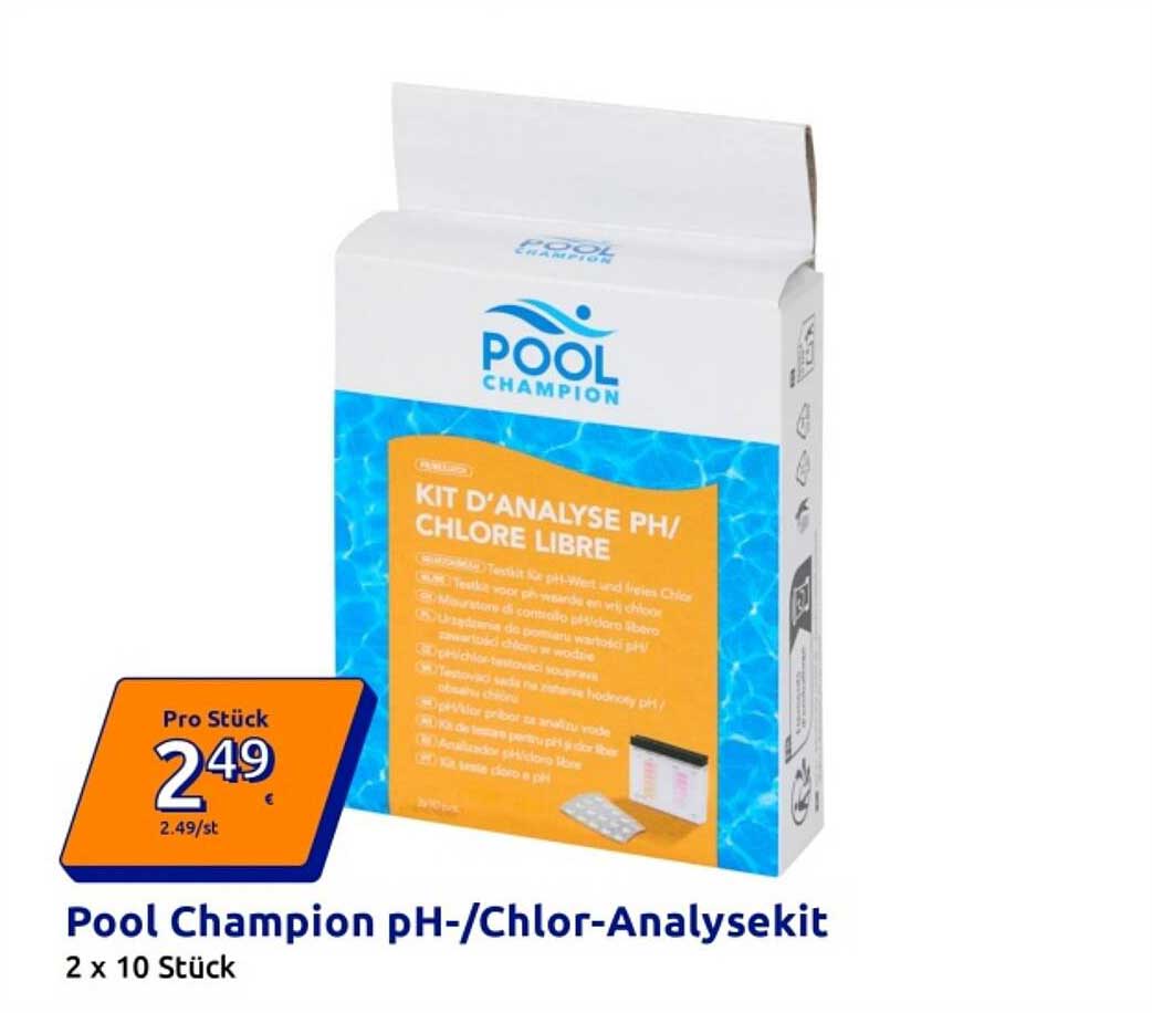 Pool Champion pH-/Chlor-Analysekit
