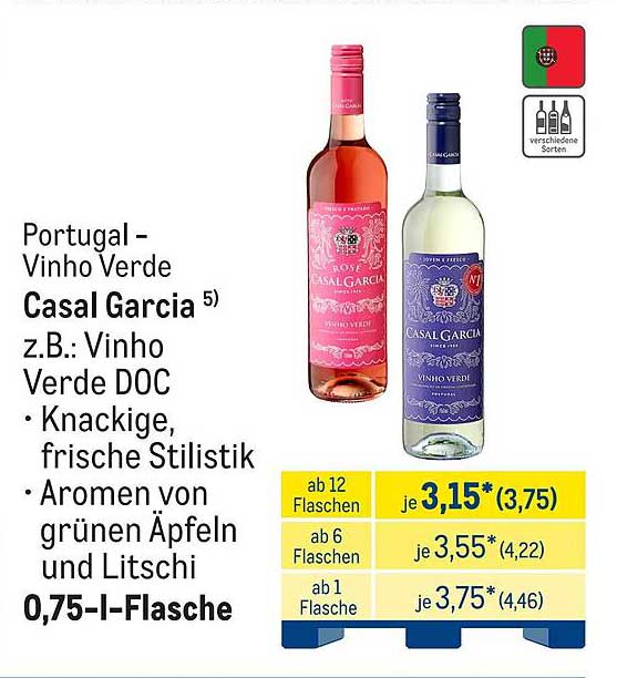 Portugal – Vinho Verde Casal Garcia