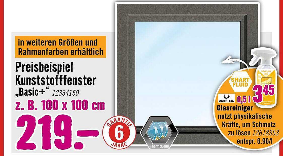Preisbeispiel Kunststofffenster „Basic+“