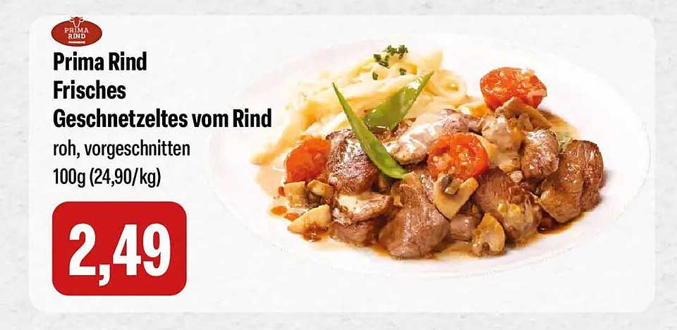 Prima Rind Frisches Geschnetzeltes vom Rind