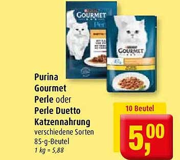 Purina Gourmet Perle oder Perle Duetto Katzennahrung
