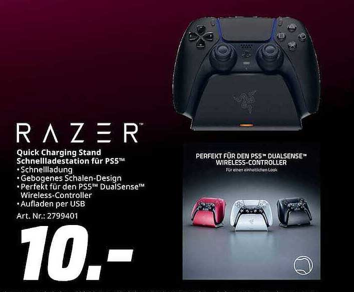 RAZER Quick Charging Stand Schnellladestation für PS5™