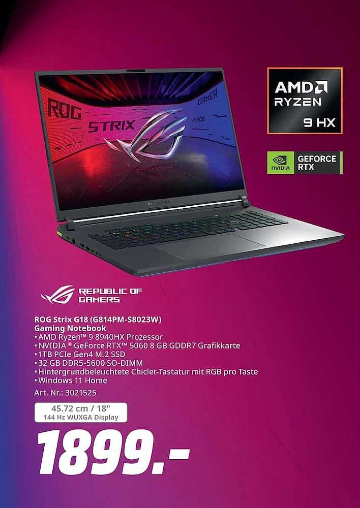 ROG Strix G18 (G814PM-S8023W) Gaming Notebook