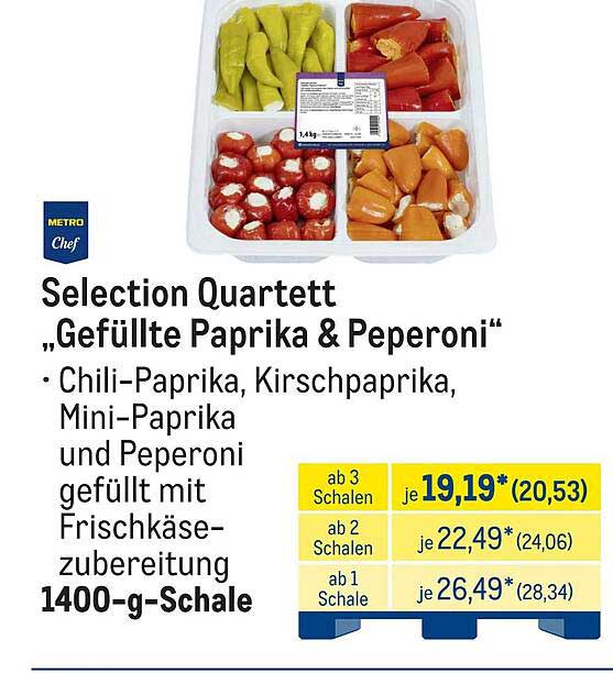 Selection Quartett „Gefüllte Paprika & Peperoni“
