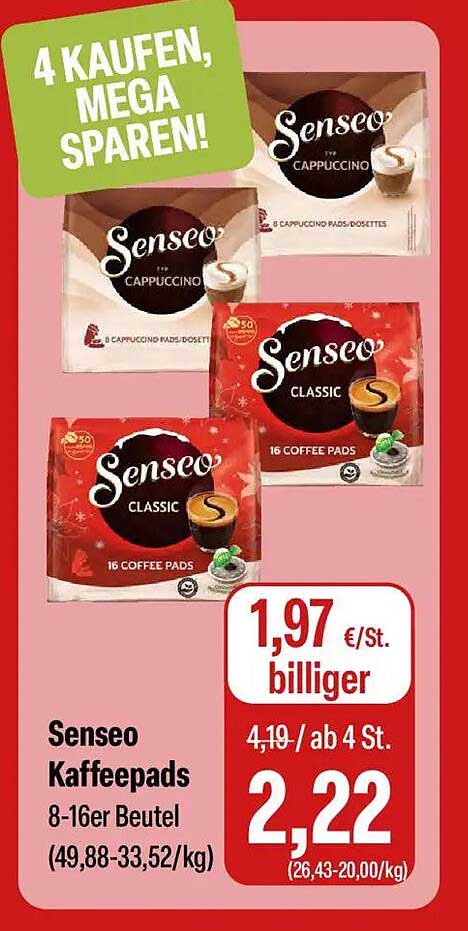 Senseo Kaffeepads 8-16er Beutel