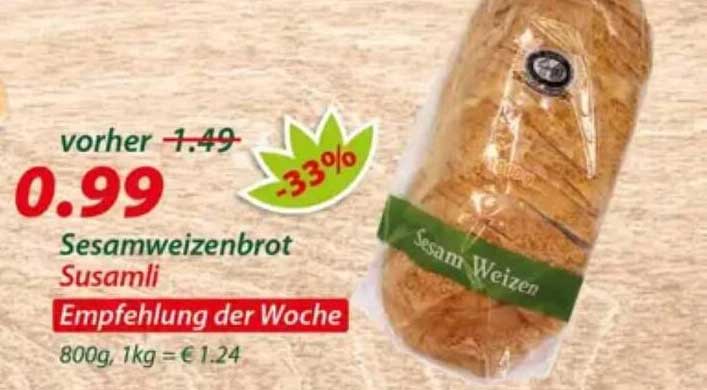 Sesamweizenbrot Susamli Empfehlung der Woche