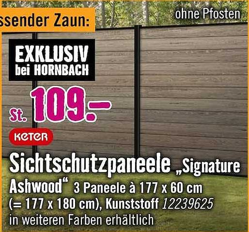 Sichtschutzpaneele „Signature Ashwood“