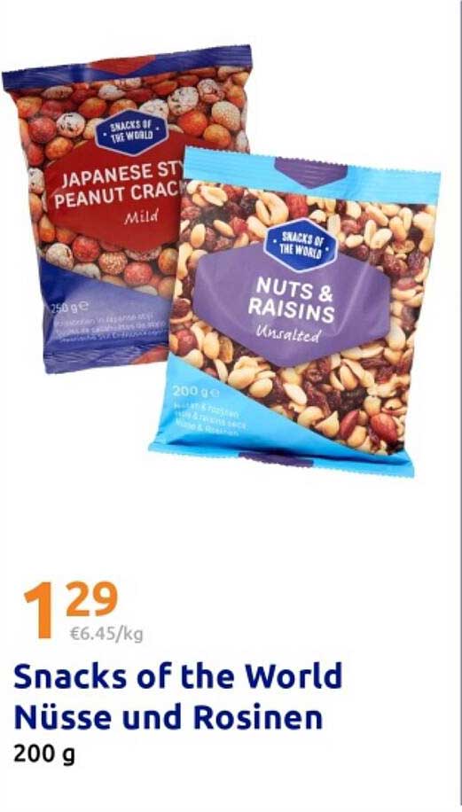 Snacks of the World Nüsse und Rosinen 200 g
