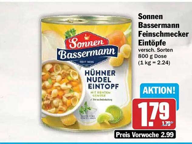 Sonnen Bassermann Feinschmecker Eintöpfe versch. Sorten 800 g Dose