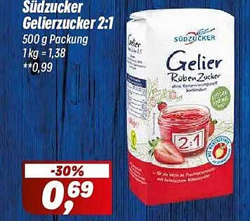 Südzucker Gelierzucker 2:1 500 g Packung