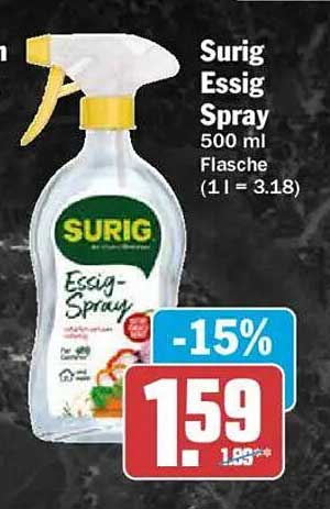 Surig Essig Spray 500 ml Flasche (1 l = 3,18)