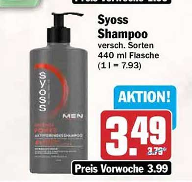 Syoss Shampoo versch. Sorten 440 ml Flasche (1l = 7.93)